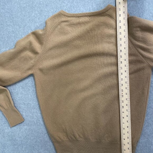 Lands‎ End Lambswool Sweater Mens Long Large Brown England Grandpa Vintage - Picture 8 of 10